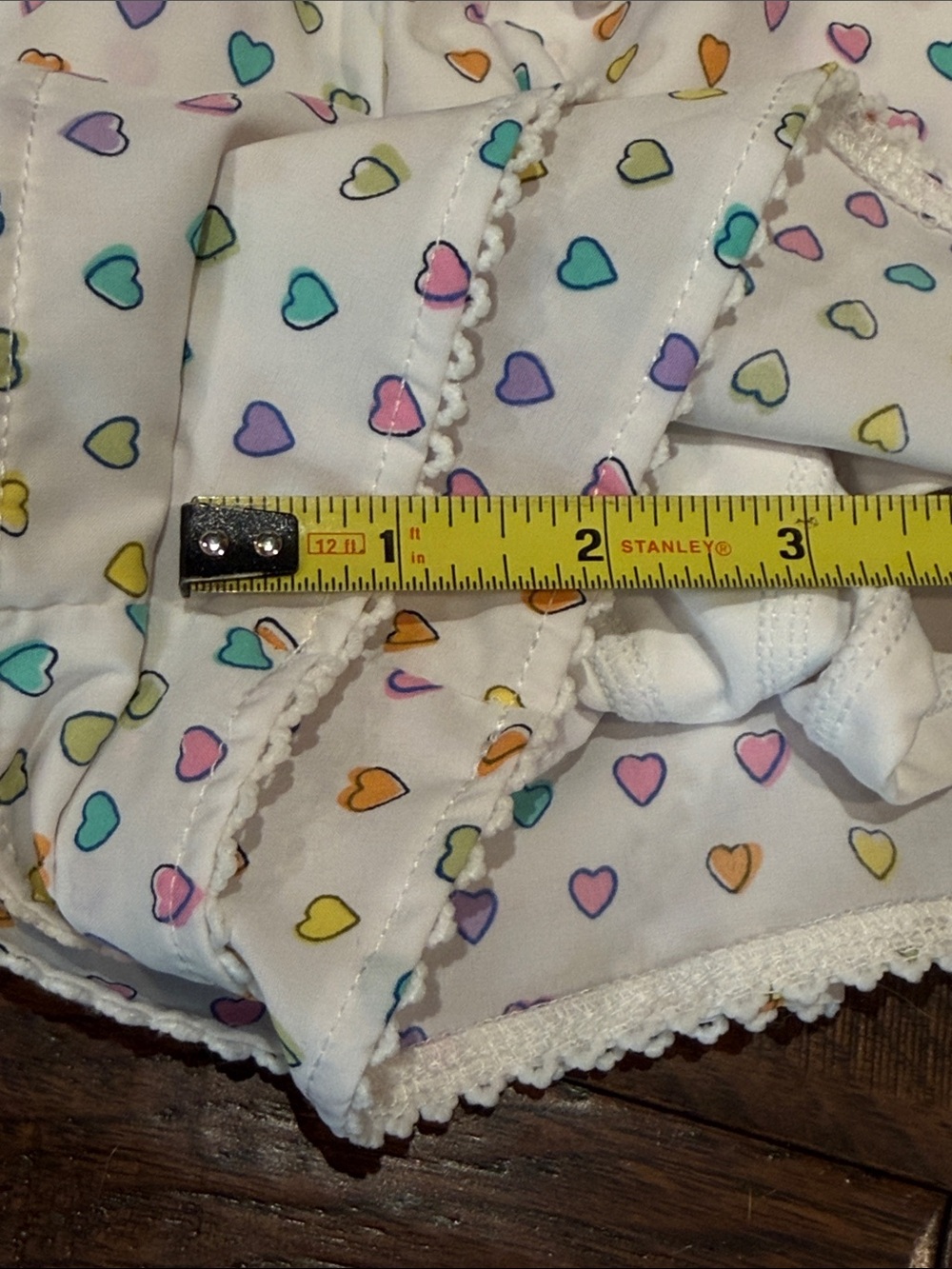 Roller Rabbit White Multicolor Heart Ruffle lounge  Shorts - Picture 6 of 6